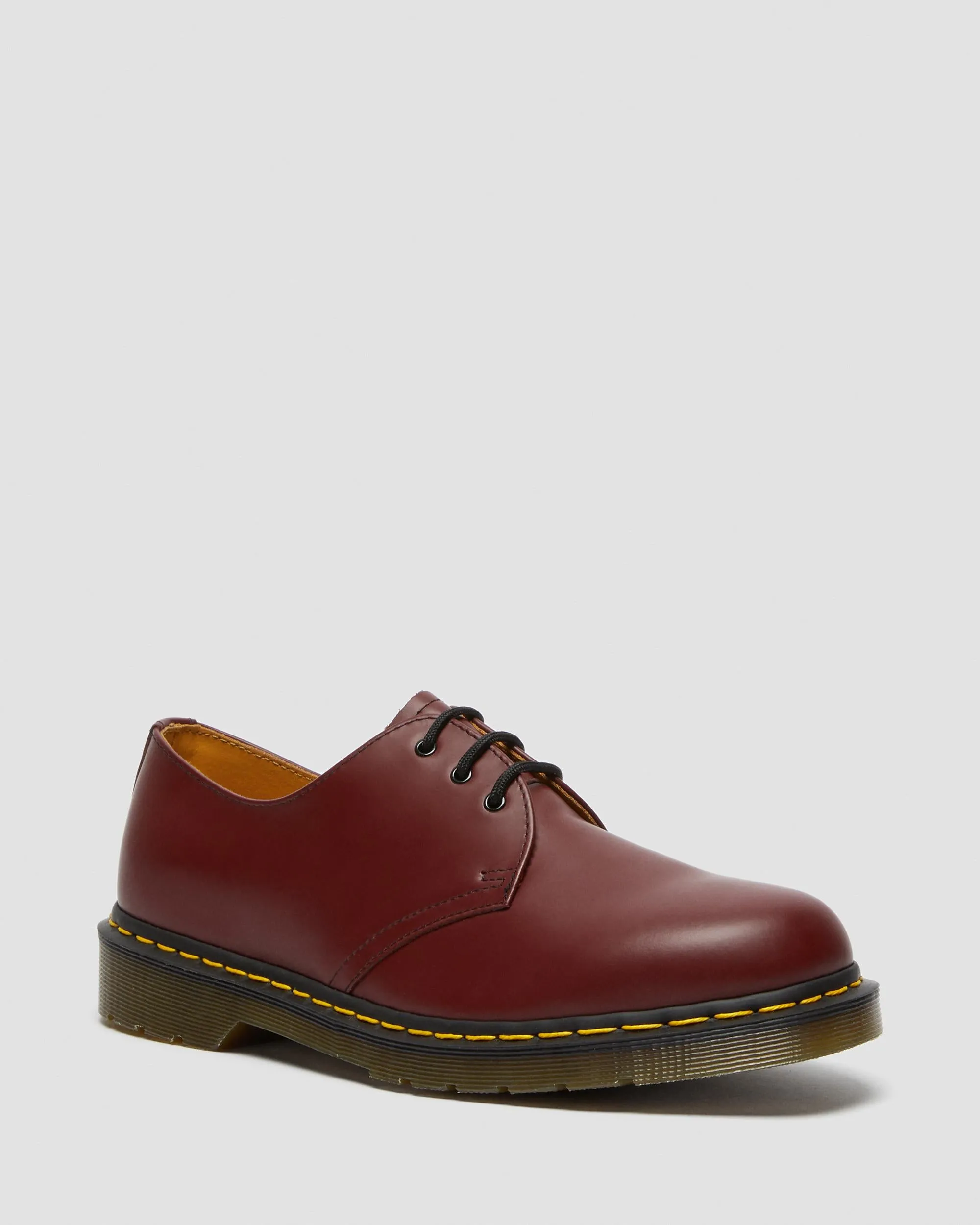 1461 Yellow leather oxfords with Dr stitching. Martens