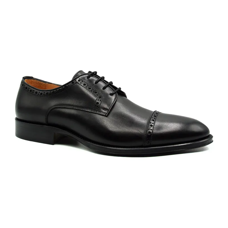 25-530-BLK GIOVANNI Italian Calfskin Lace Up, Black