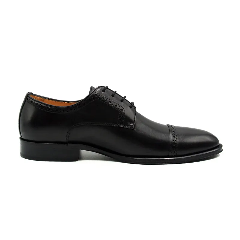 25-530-BLK GIOVANNI Italian Calfskin Lace Up, Black