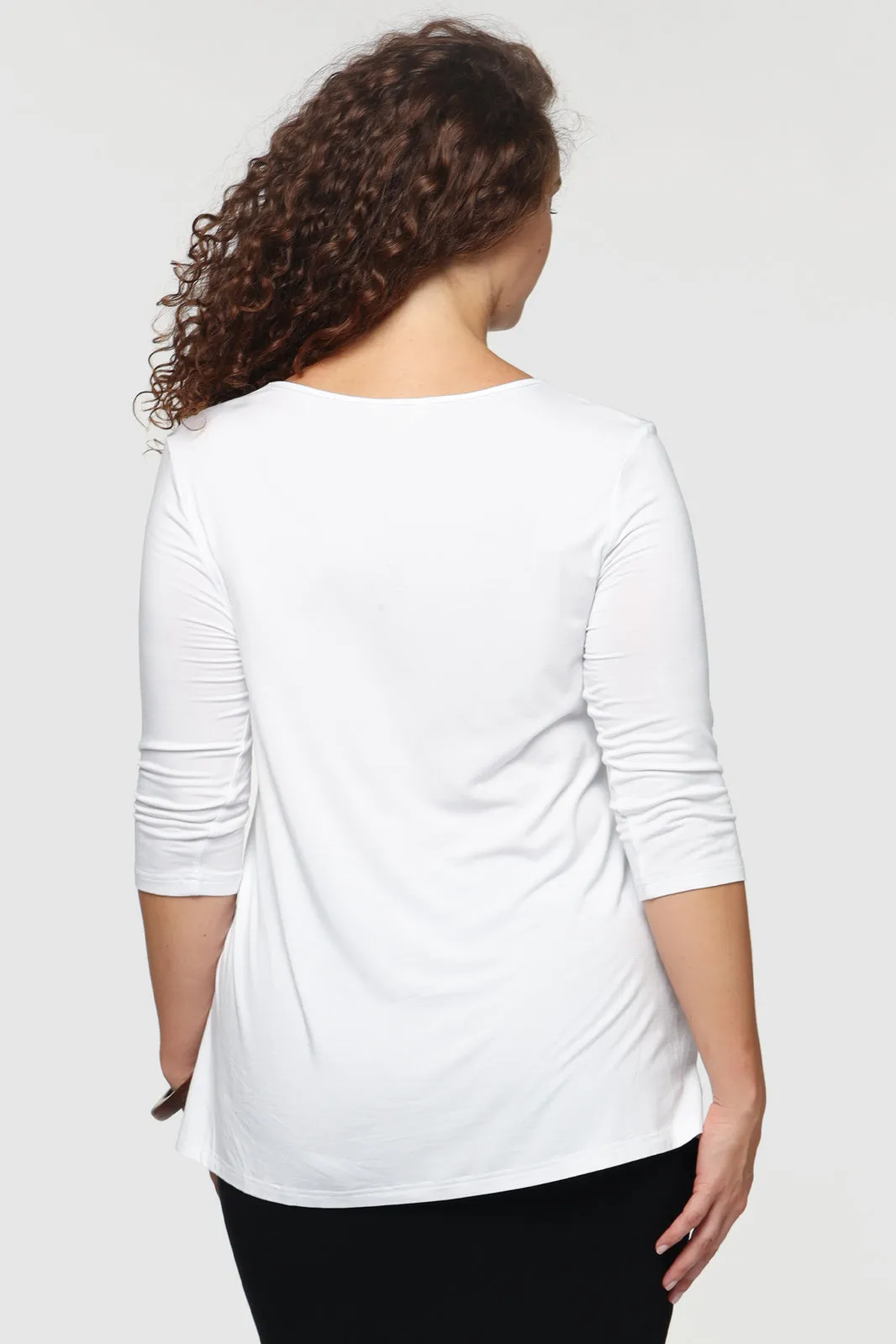 3/4 Sleeve St Tropez - White