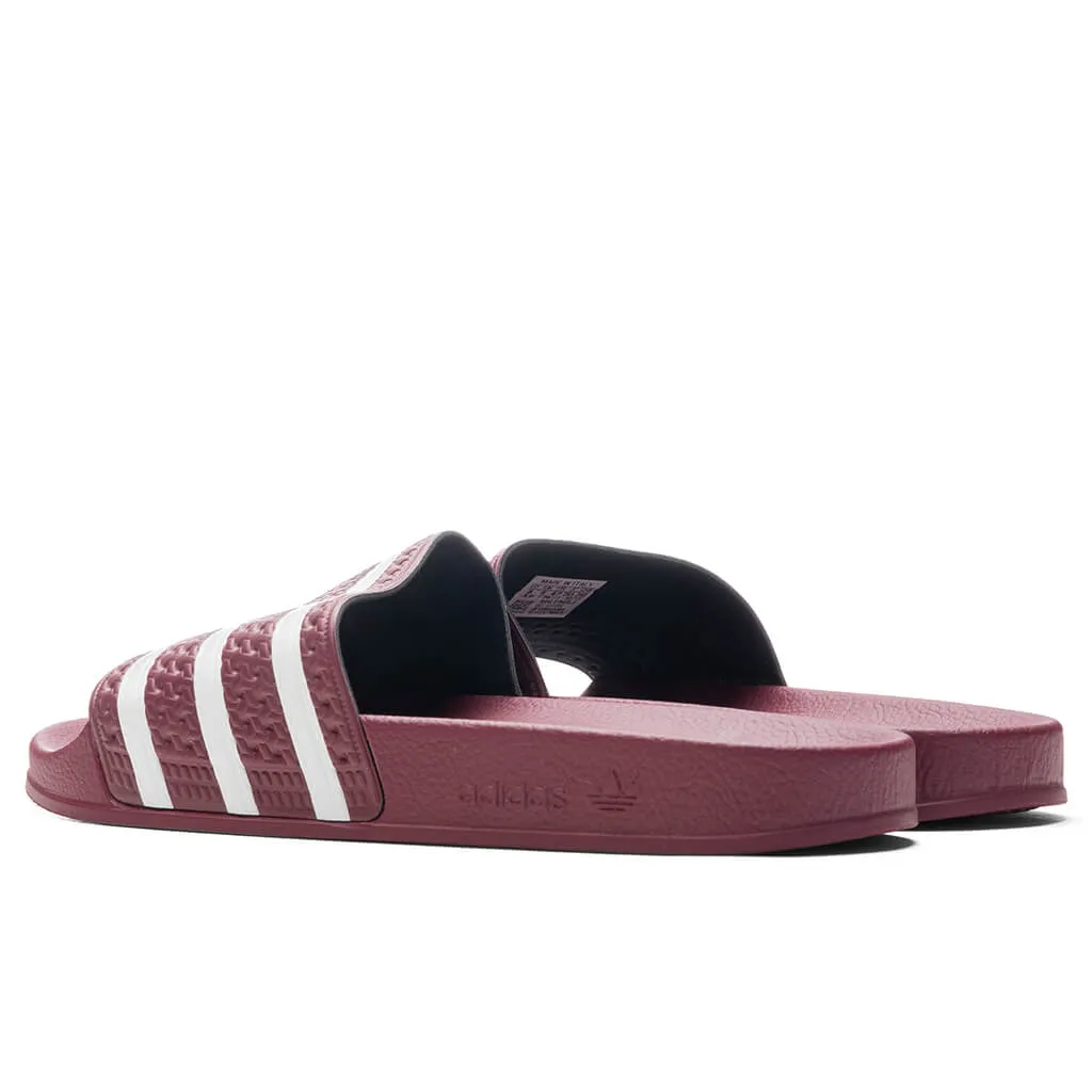 Adilette Slides - Quiet Crimson