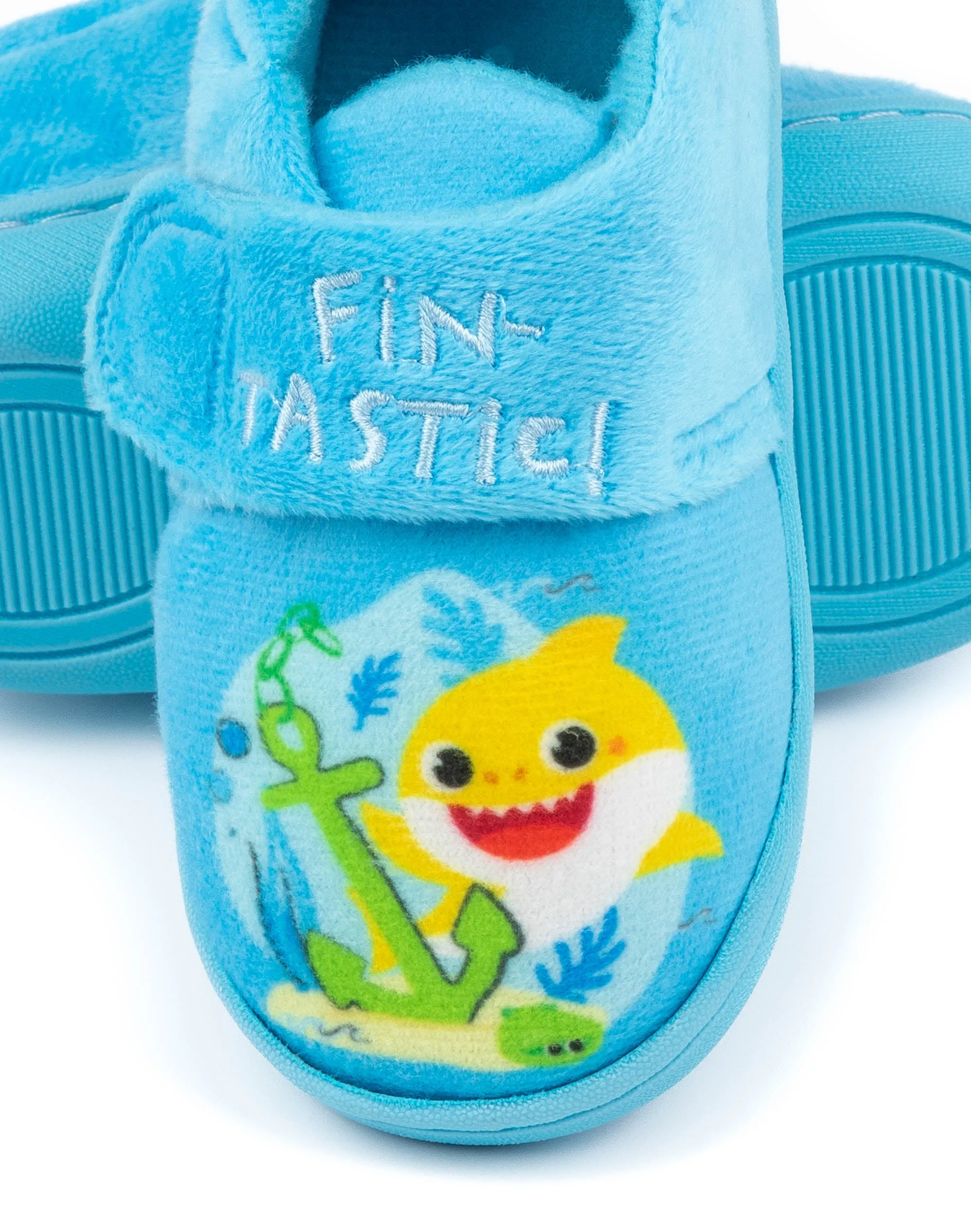 Baby Shark Toddler Boys Blue Slippers