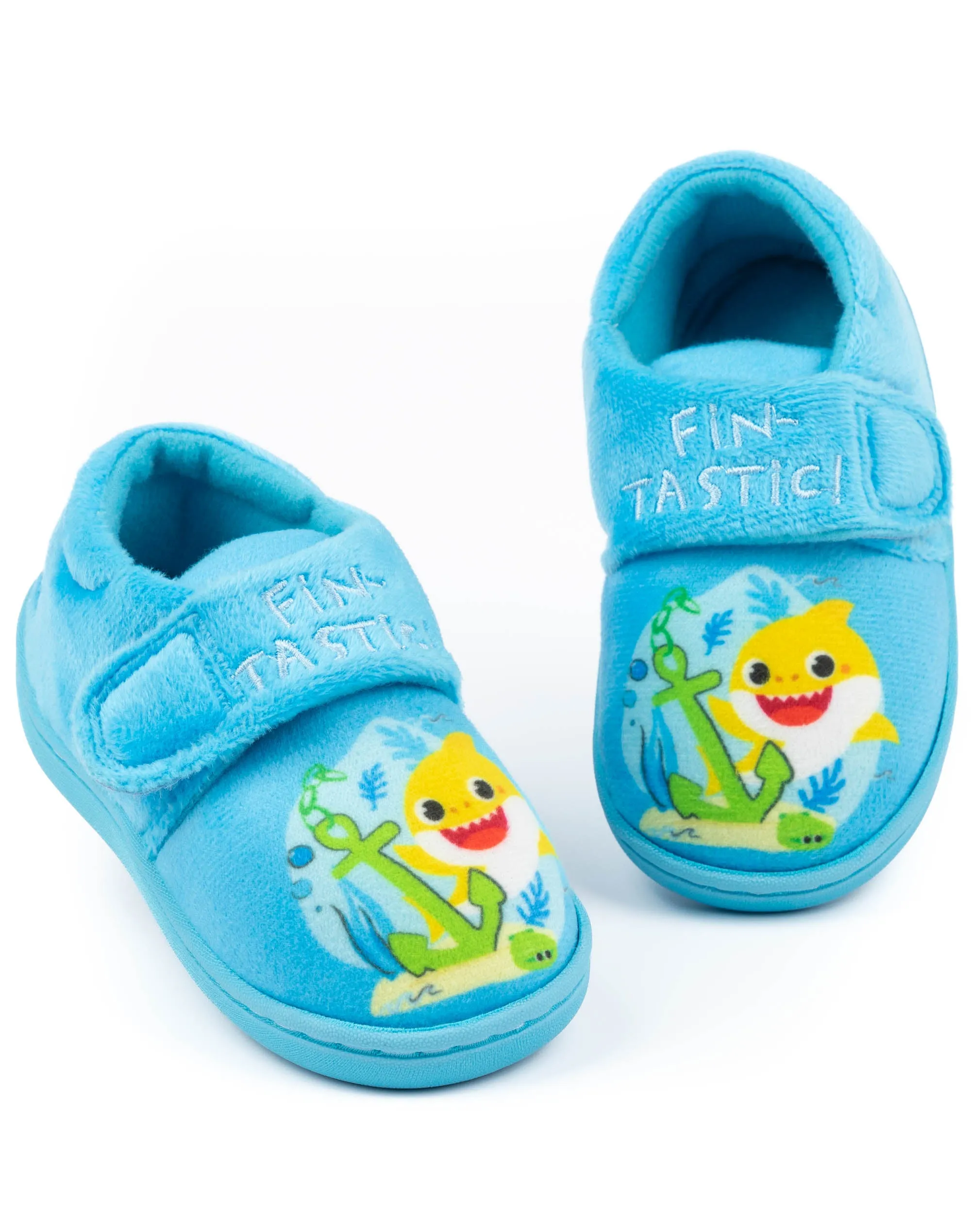 Baby Shark Toddler Boys Blue Slippers