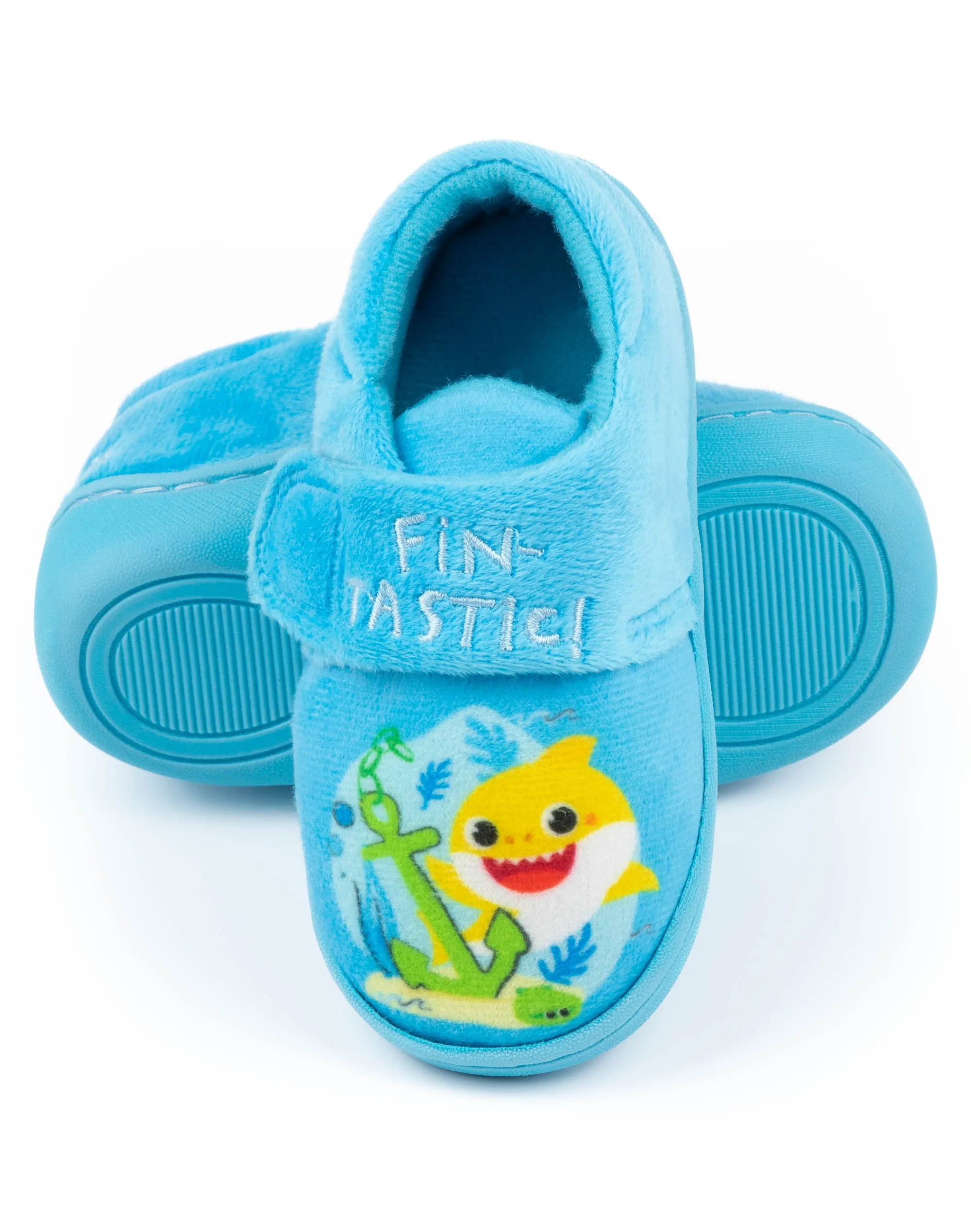 Baby Shark Toddler Boys Blue Slippers