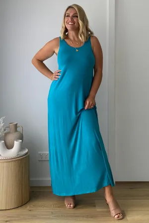 Bamboo Maxi Dress - Teal