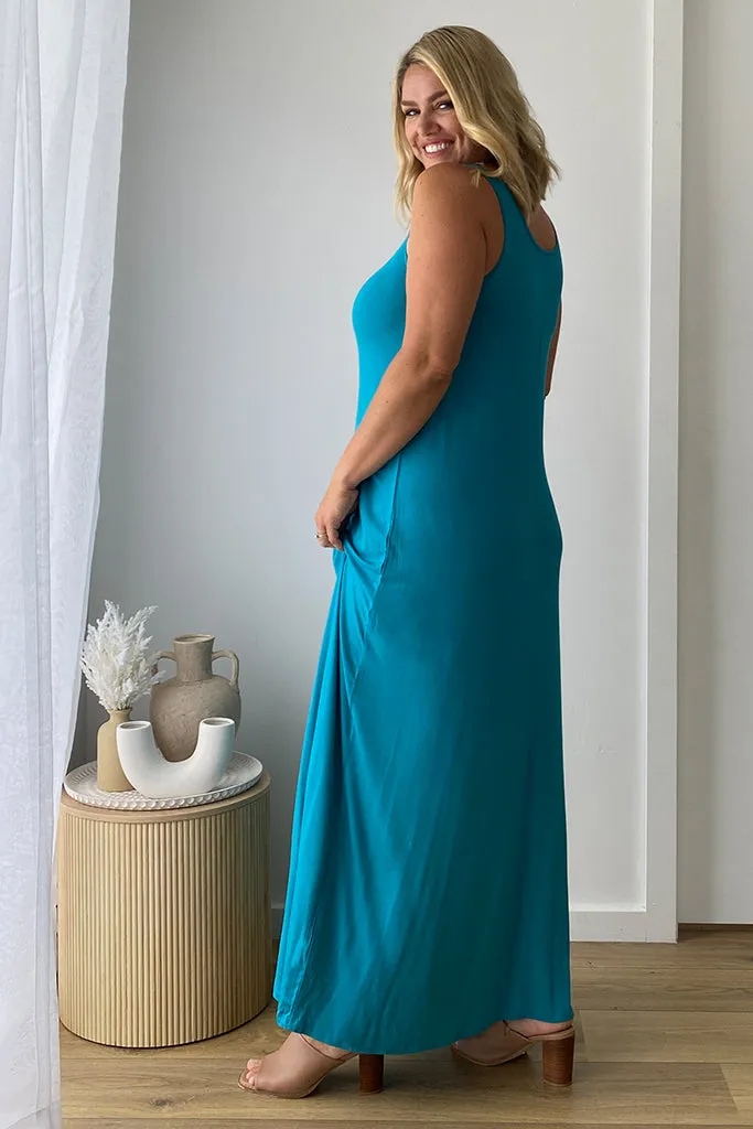 Bamboo Maxi Dress - Teal