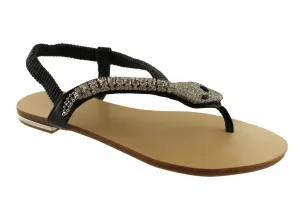 Bellissimo Snake Summer Diamantee Sandals