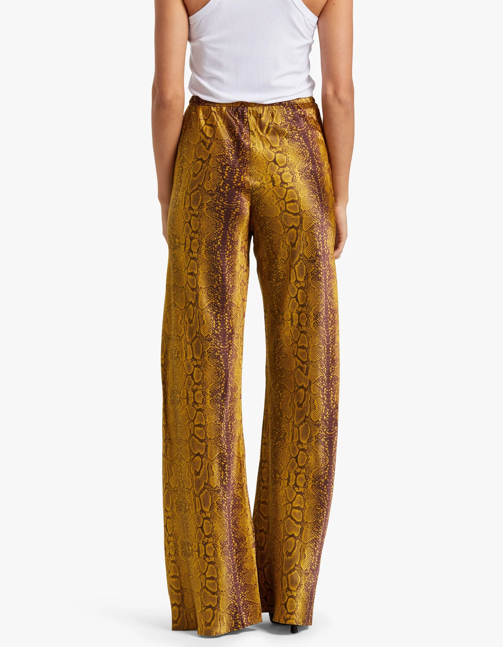 Bias Cut Pants - Snake Skin