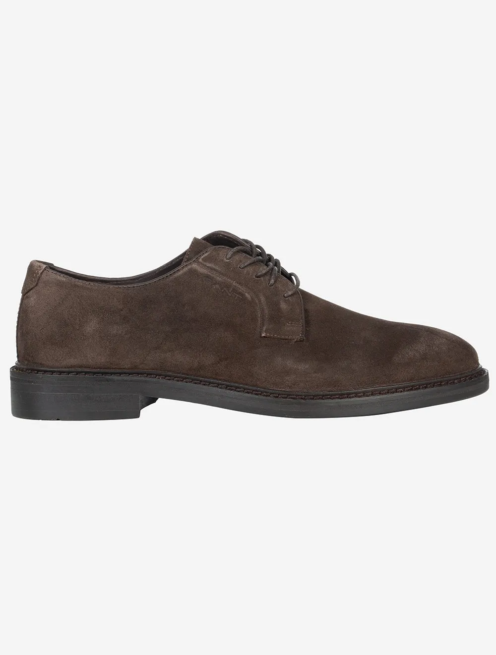 Bidford Suede Low Lace Shoe-Coffee Brown