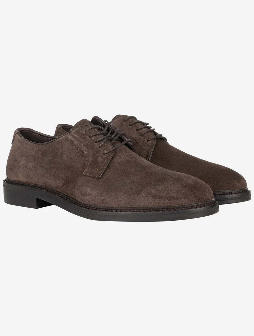 Bidford Suede Low Lace Shoe-Coffee Brown