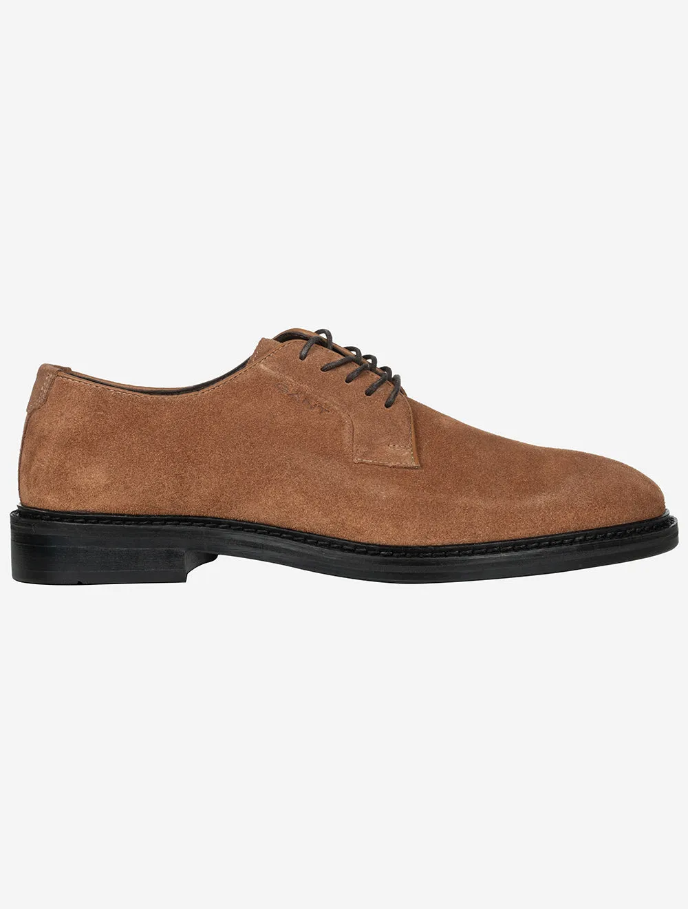 Bidford Suede Low Lace Shoe-Cognac