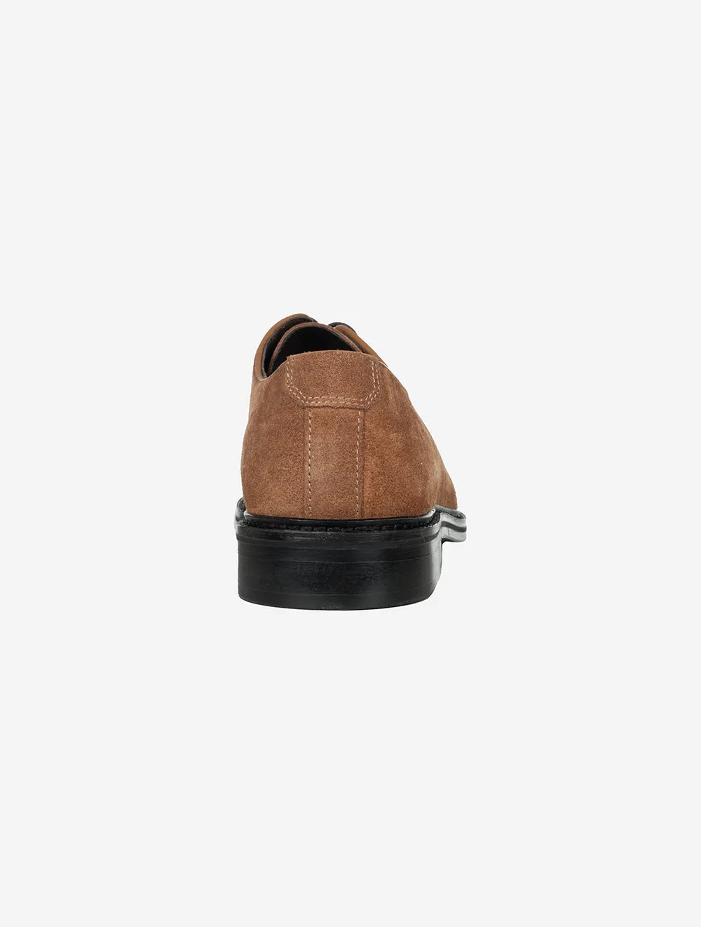 Bidford Suede Low Lace Shoe-Cognac