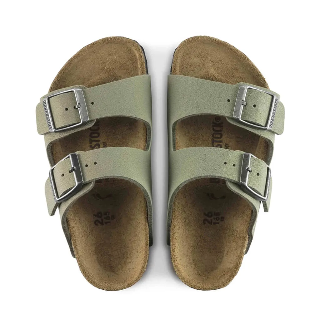 Birkenstock Kids Arizona Birko-Flor Khaki Sandals