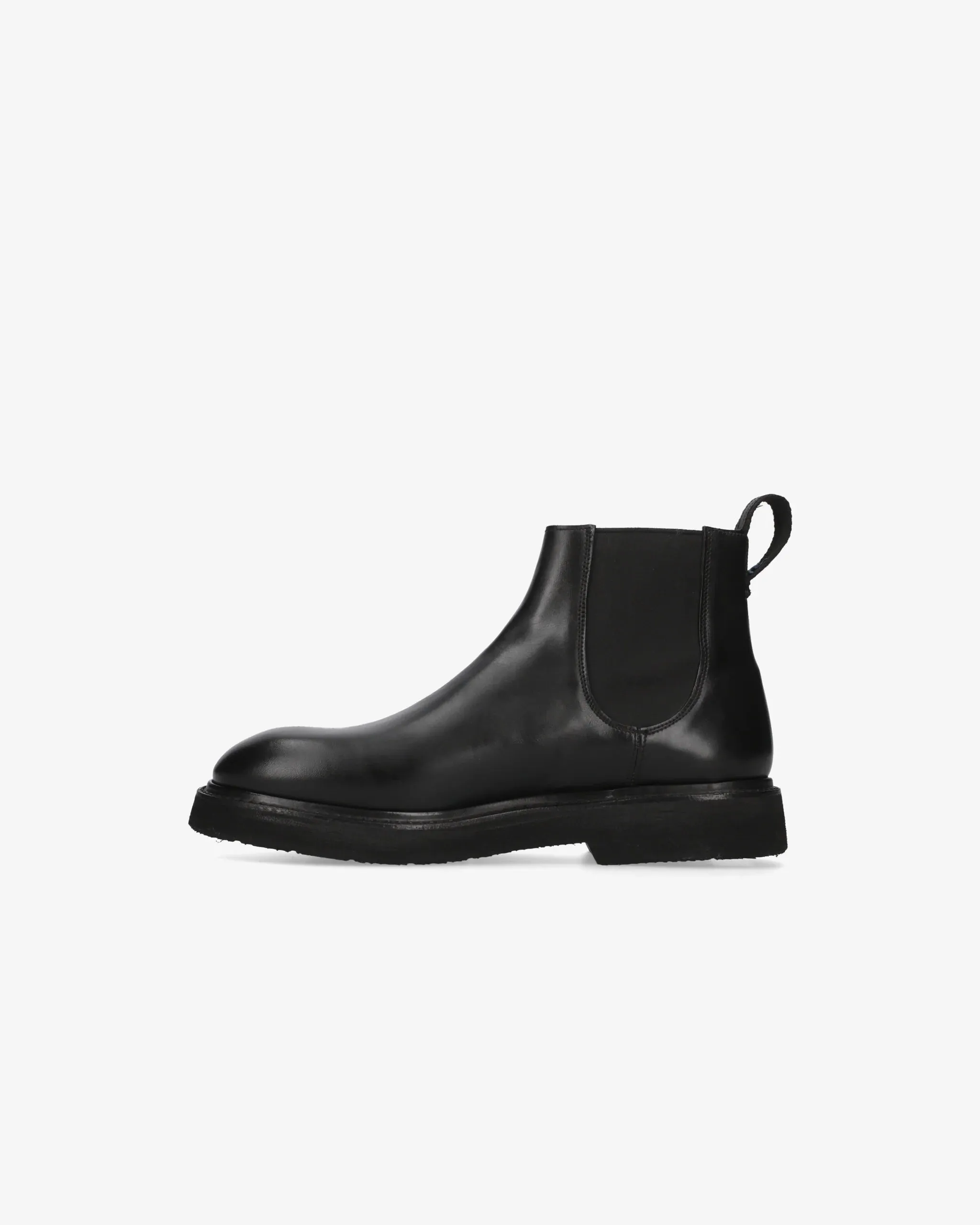 Black wax leather Chelsea boots 32118E