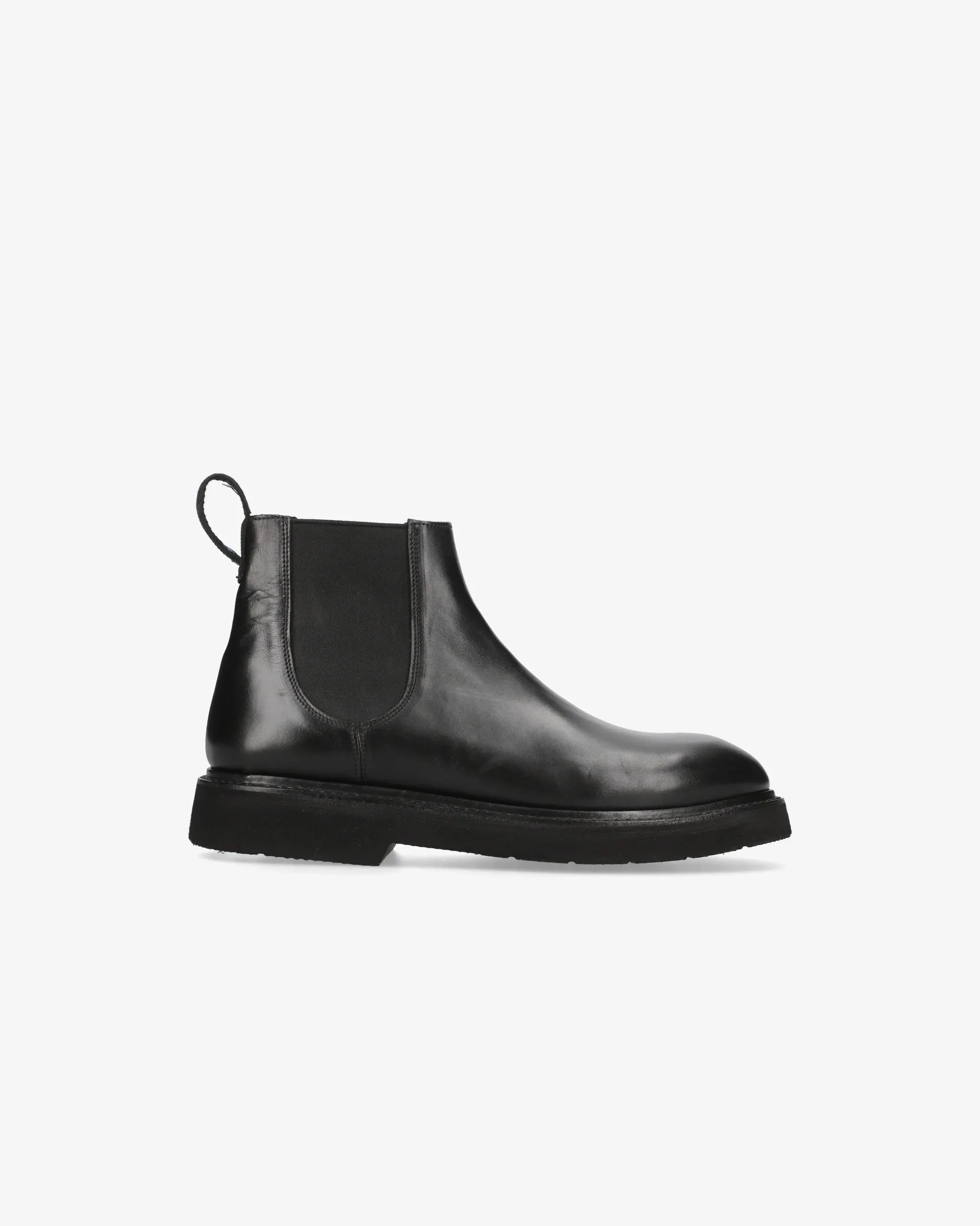 Black wax leather Chelsea boots 32118E