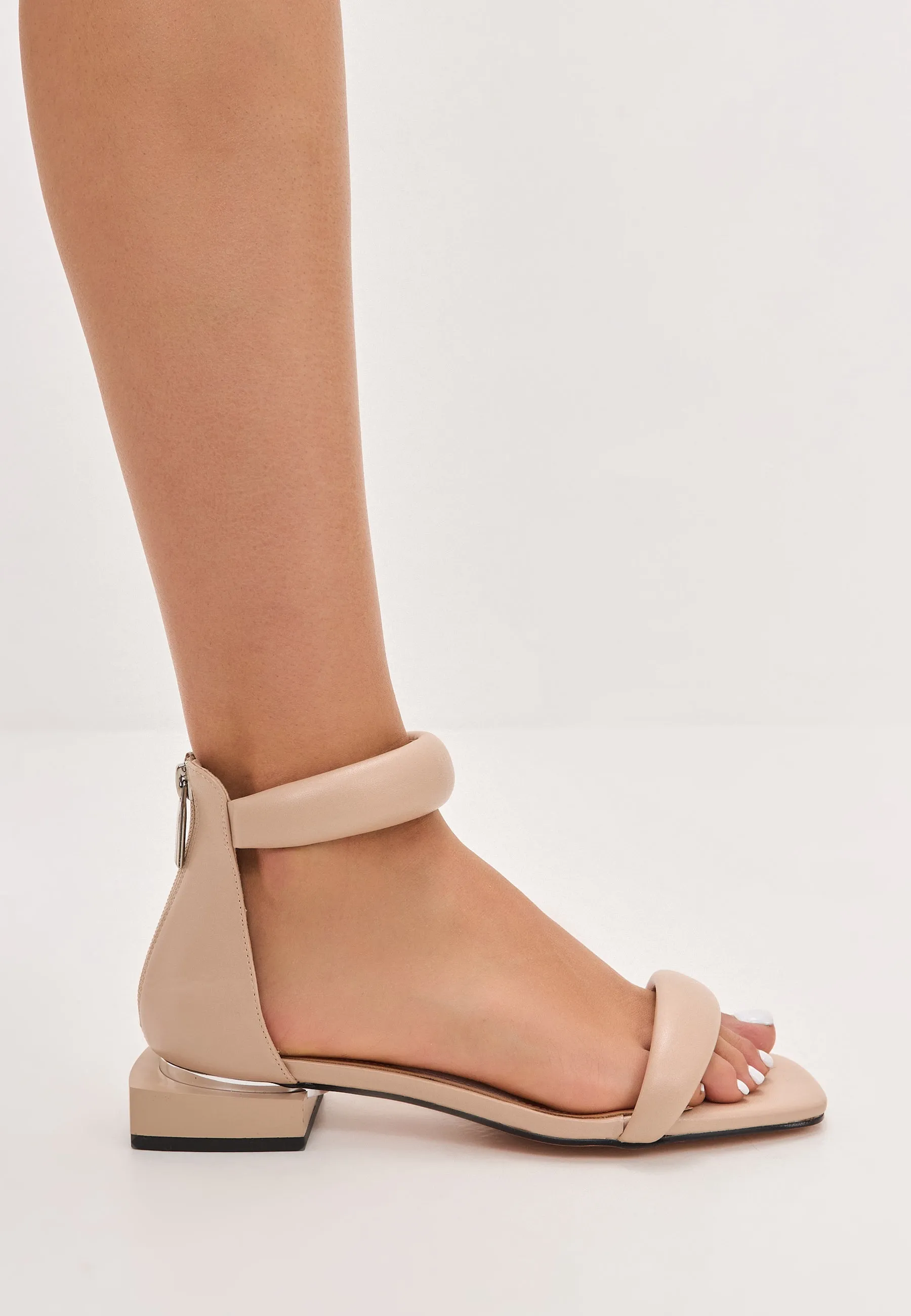 Block Heel Sandals Sofia - Beige