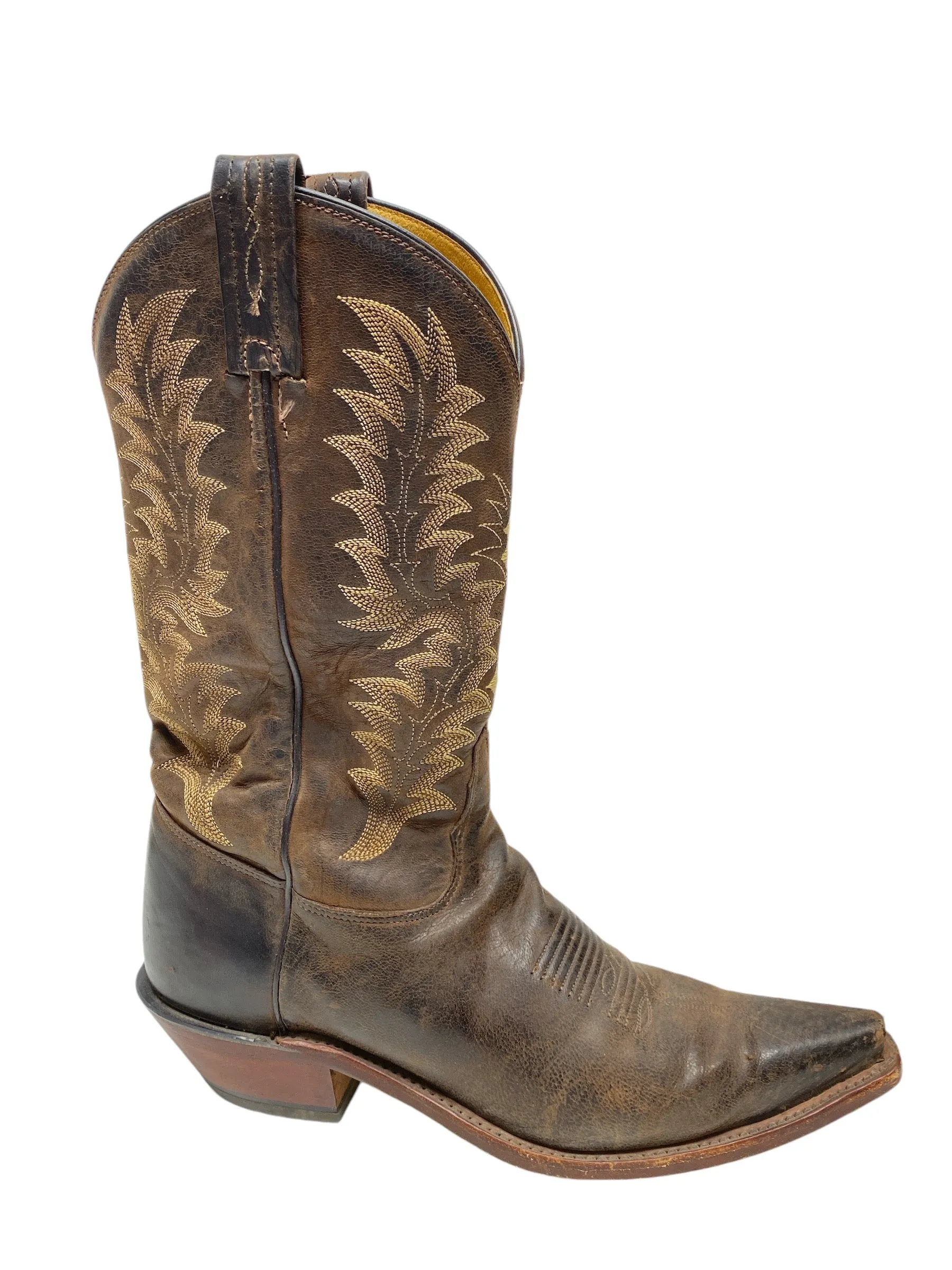 Boots Western By Tony Lama In Brown & Cream, Size: 9