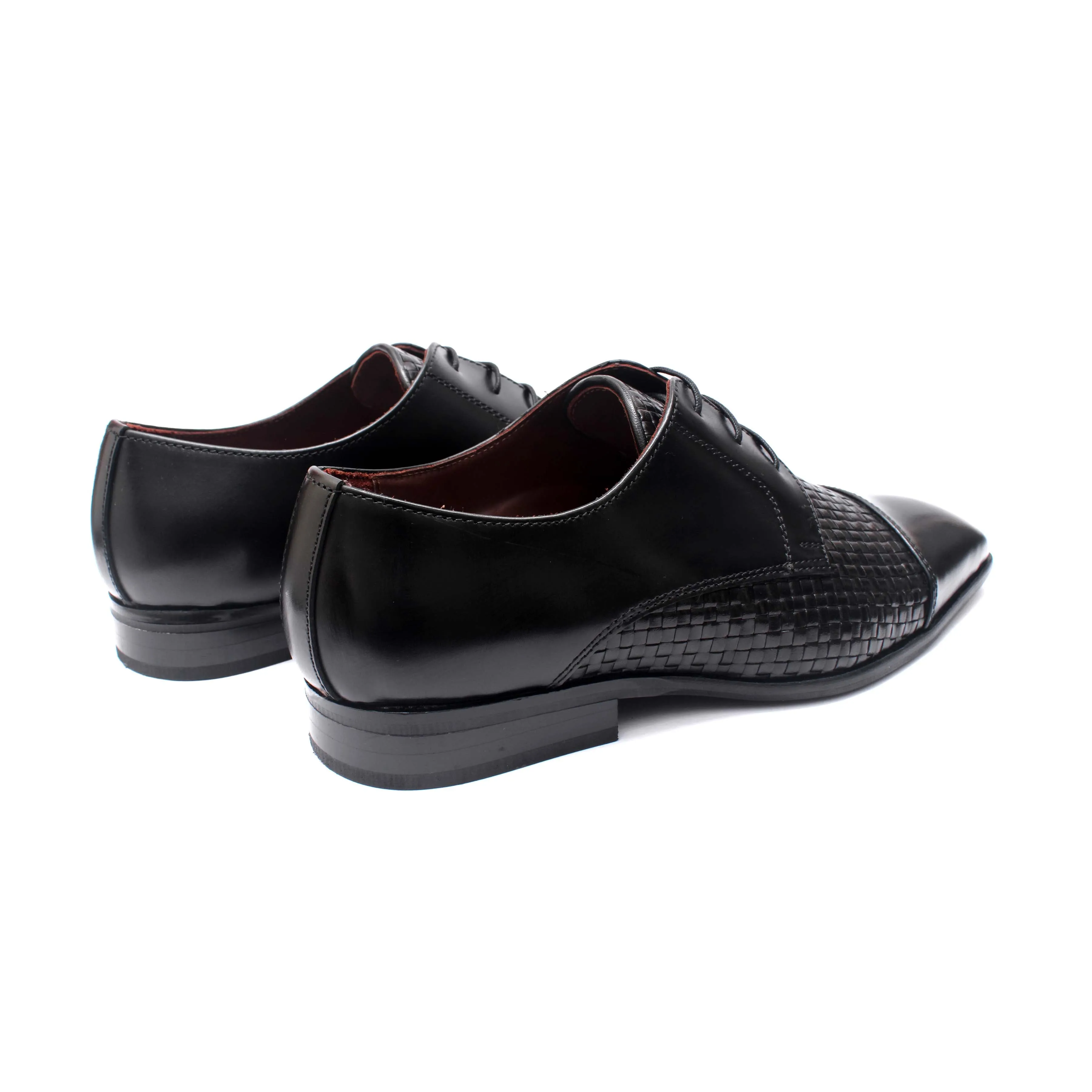 Captoe Woven Vamp Derby Black