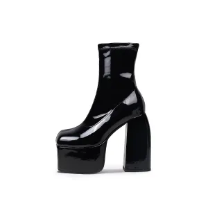 Chunky Black Ankle Boots