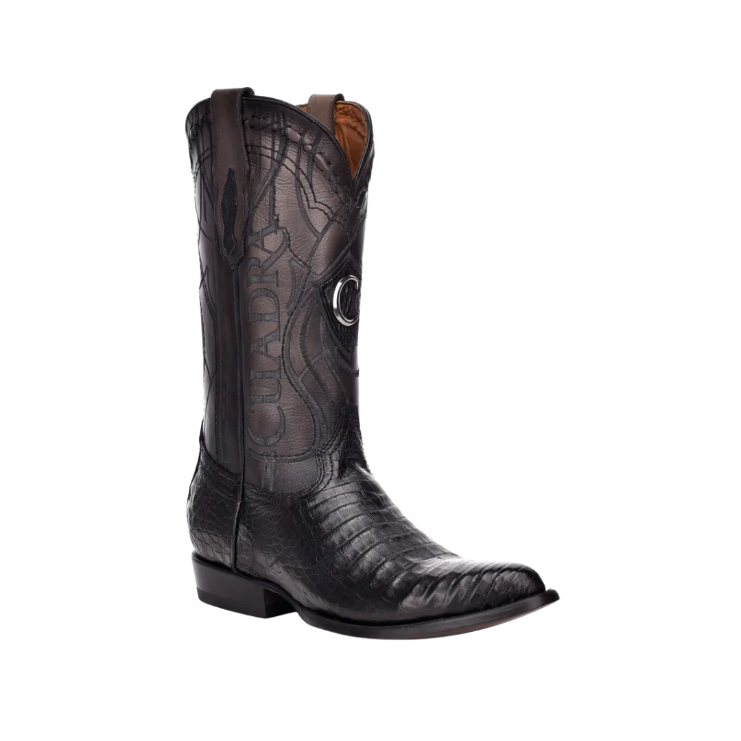 Cuadra Men's Black Caiman Laser Boots