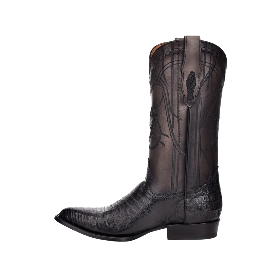 Cuadra Men's Black Caiman Laser Boots