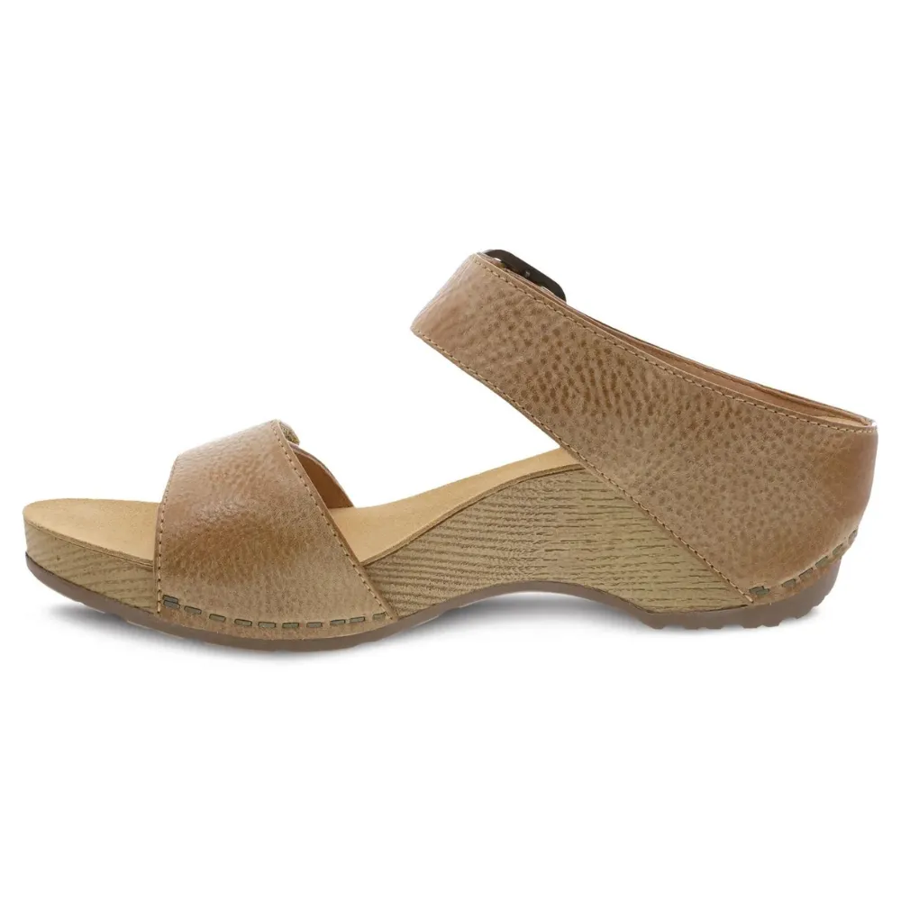 Dansko Tanya Tan Milled Burnished Leather Sandal (Women's)