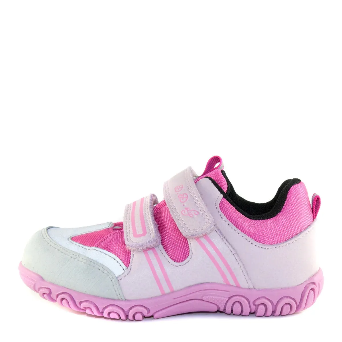 D.D. Step Little Kid Girl Waterproof Double Strap Shoes Light Pink - Supportive Leather From Europe Kids Orthopedic