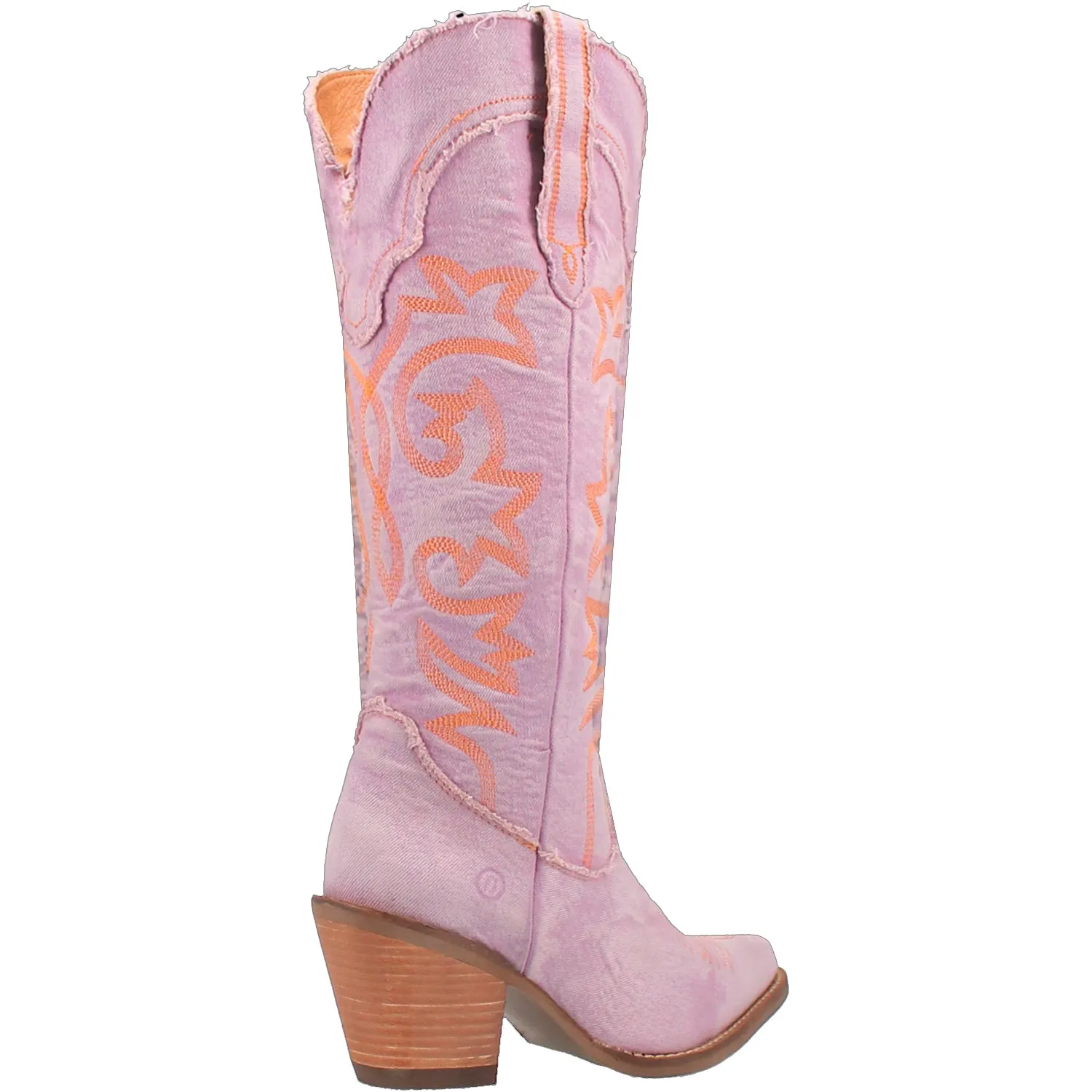 Dingo Womens Texas Tornado Purple Denim Fashion Boots