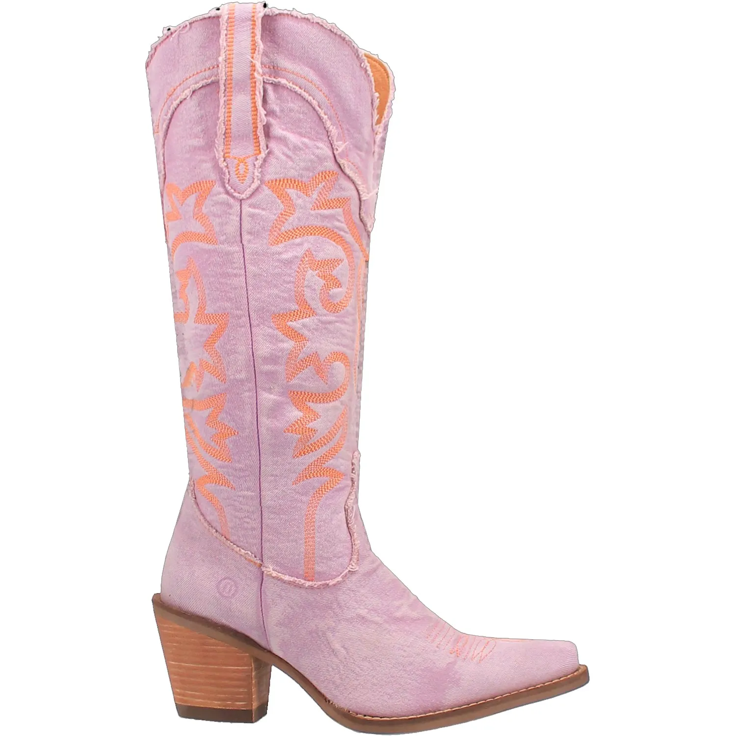 Dingo Womens Texas Tornado Purple Denim Fashion Boots