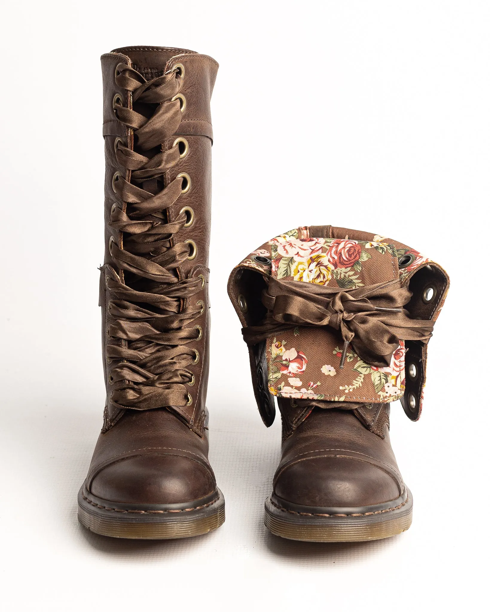 DR. MARTENS TRIUMPH BROWN FLORAL