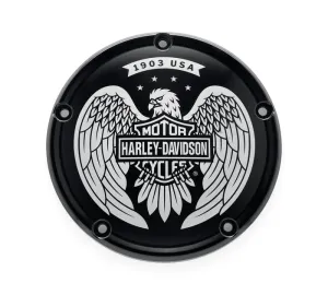 EAGLE BAR & SHIELD DERBY COVER - M8 SOFTAIL 18  (BLACK)