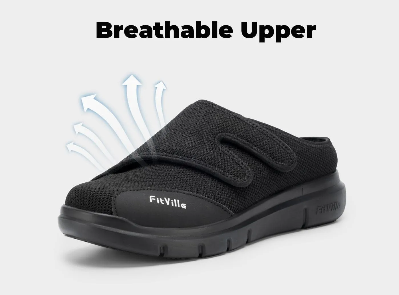 FitVille Men's EasyTop Diabetic Slipper V5