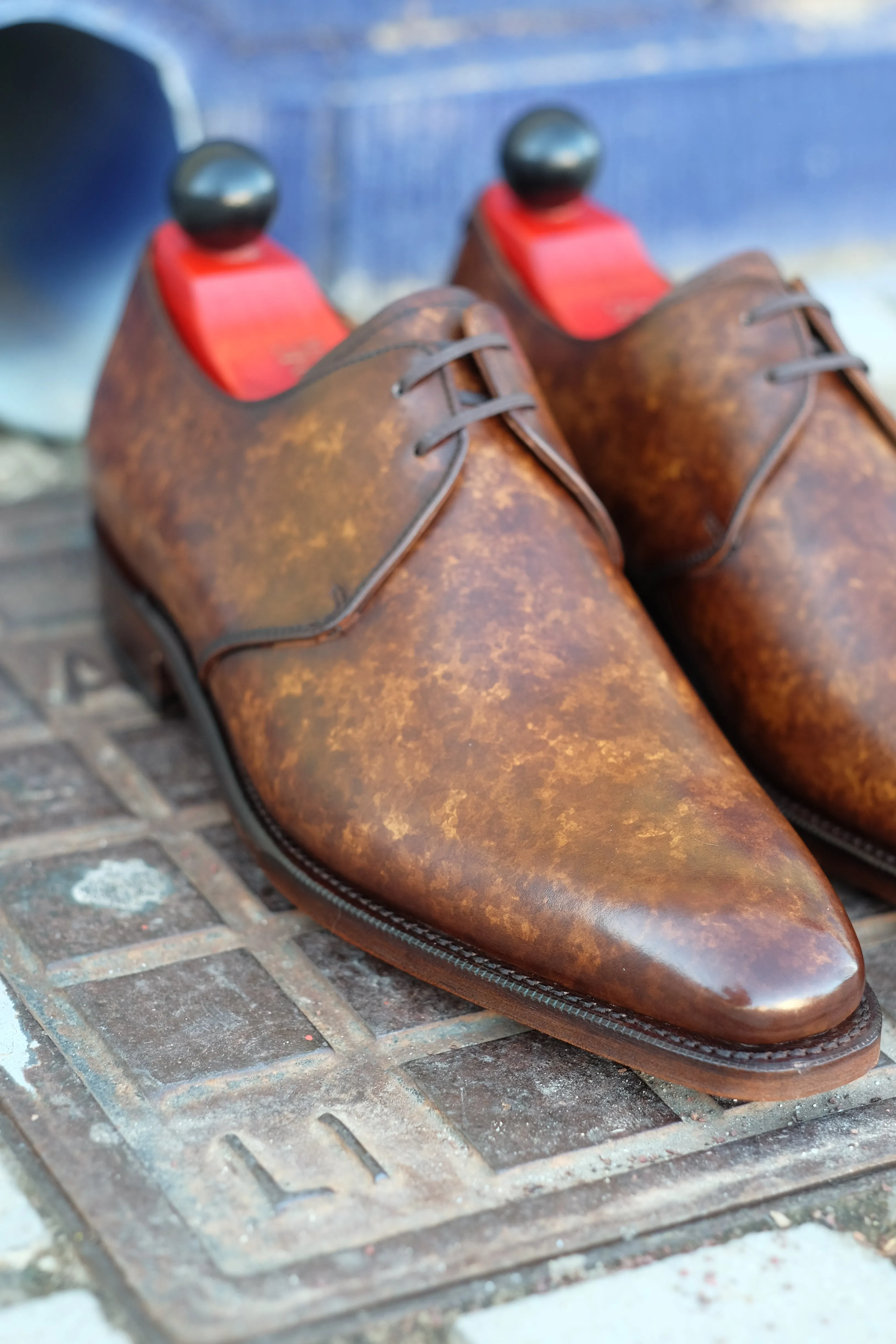 Fremont - MTO - Copper Marble Patina - LPB Last - Single Leather Sole