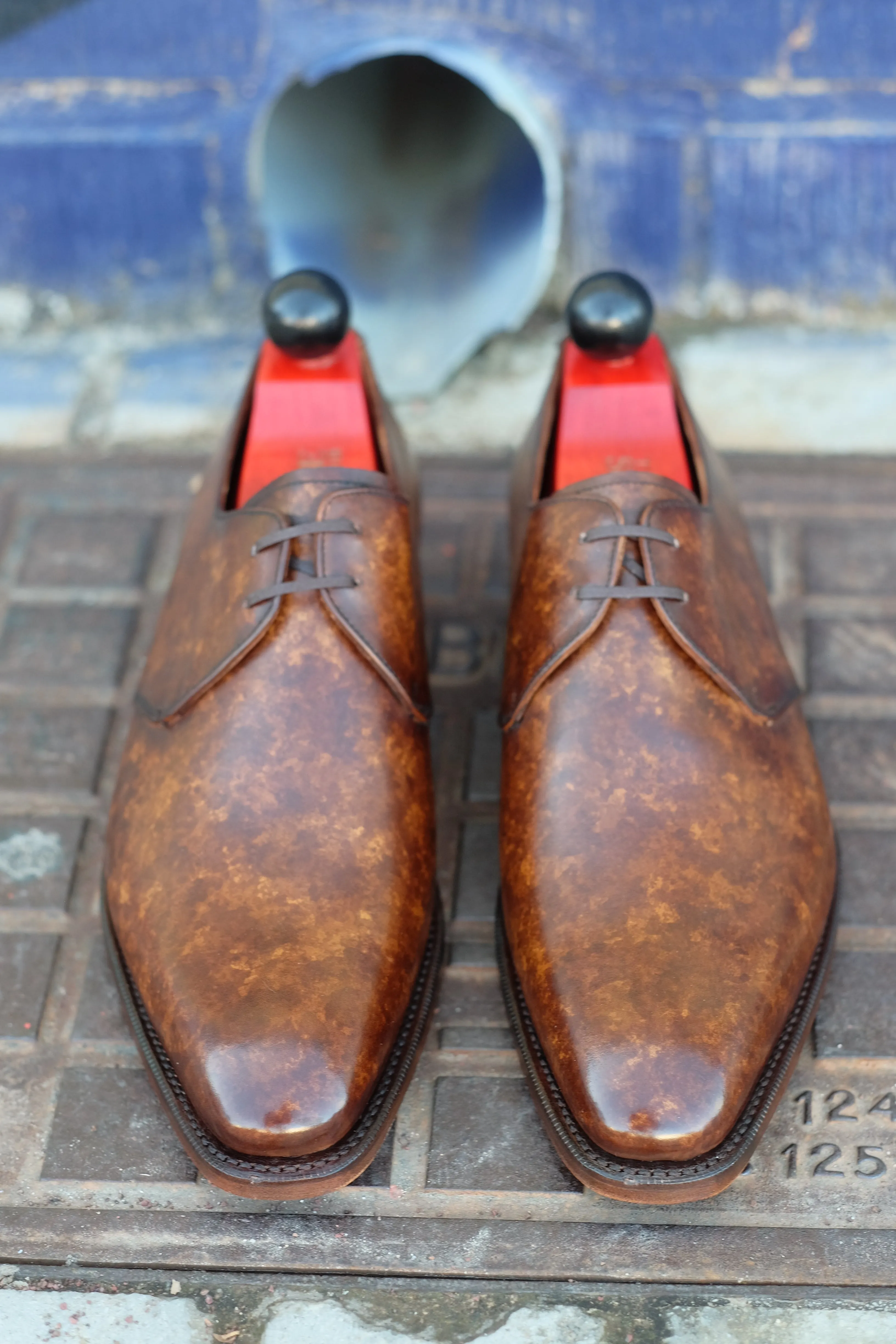 Fremont - MTO - Copper Marble Patina - LPB Last - Single Leather Sole