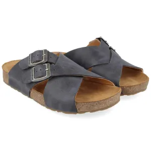 HAFLINGER Unisex Amiga Sandal, Marino, Men 5 - Women 7