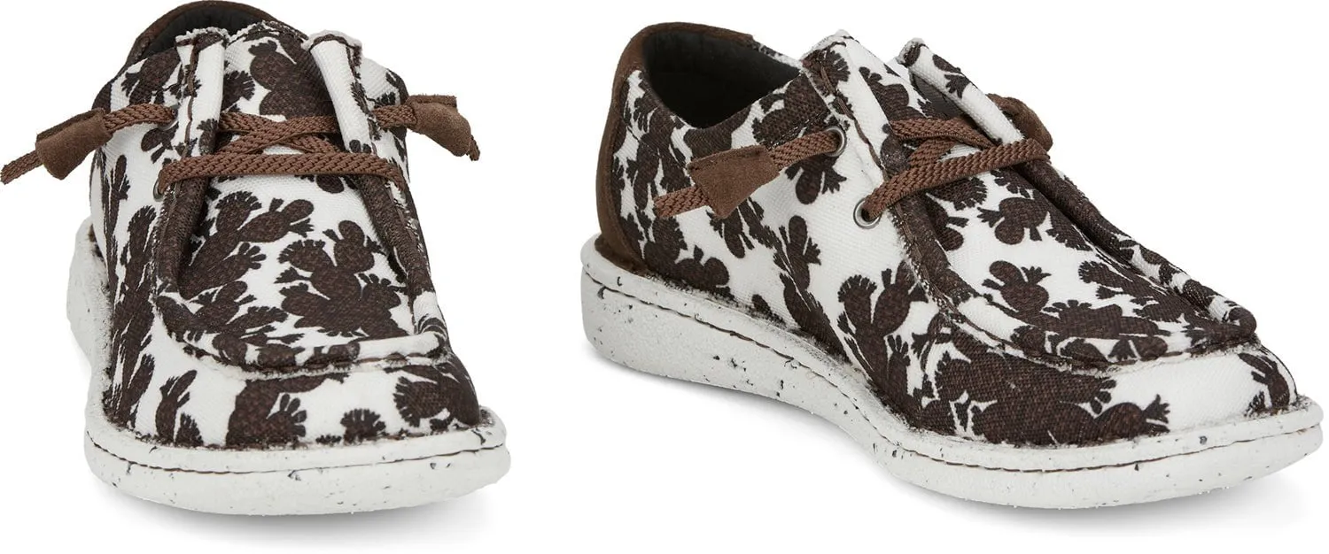 Justin Womens Hazer Chocolate Cacti Textile Sneakers Shoes