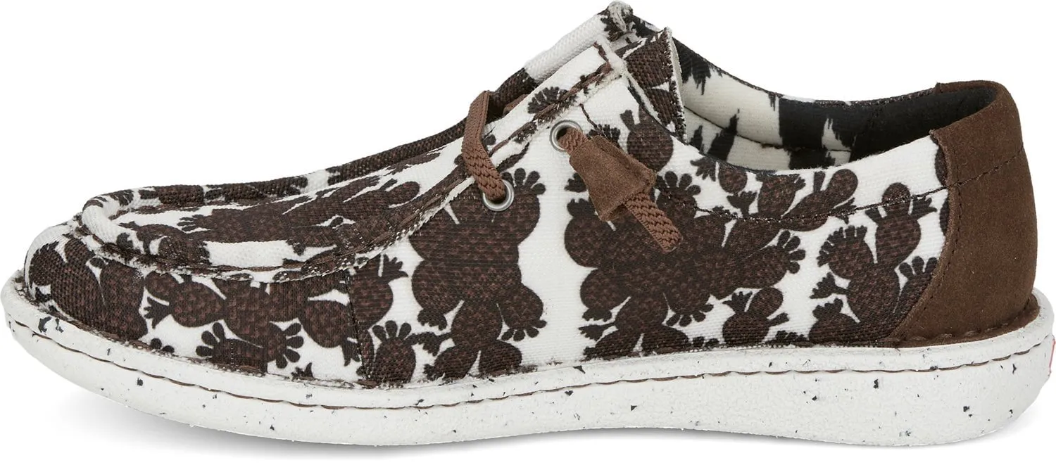 Justin Womens Hazer Chocolate Cacti Textile Sneakers Shoes