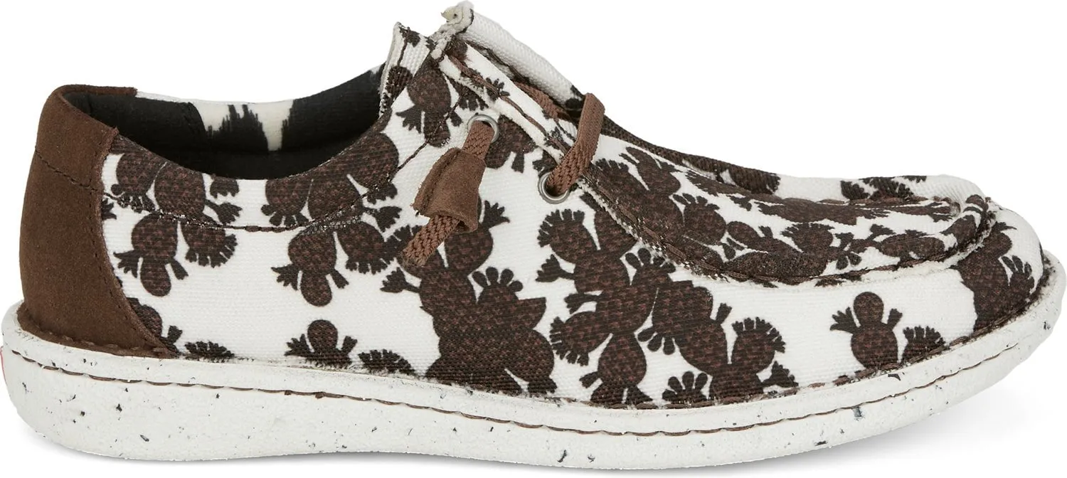 Justin Womens Hazer Chocolate Cacti Textile Sneakers Shoes