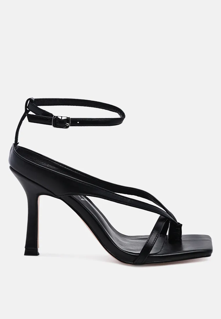 Marcia Ankle Strap Mid Heel Sandals