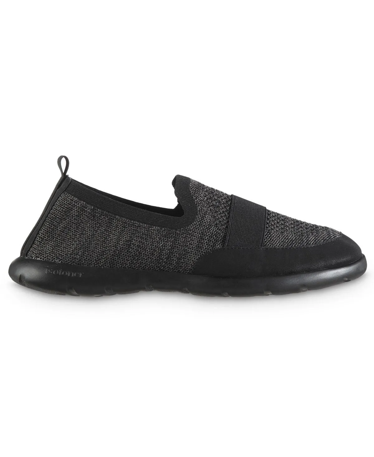 Men's isotoner zenz knit slippers indoor and outdoor Totes, black