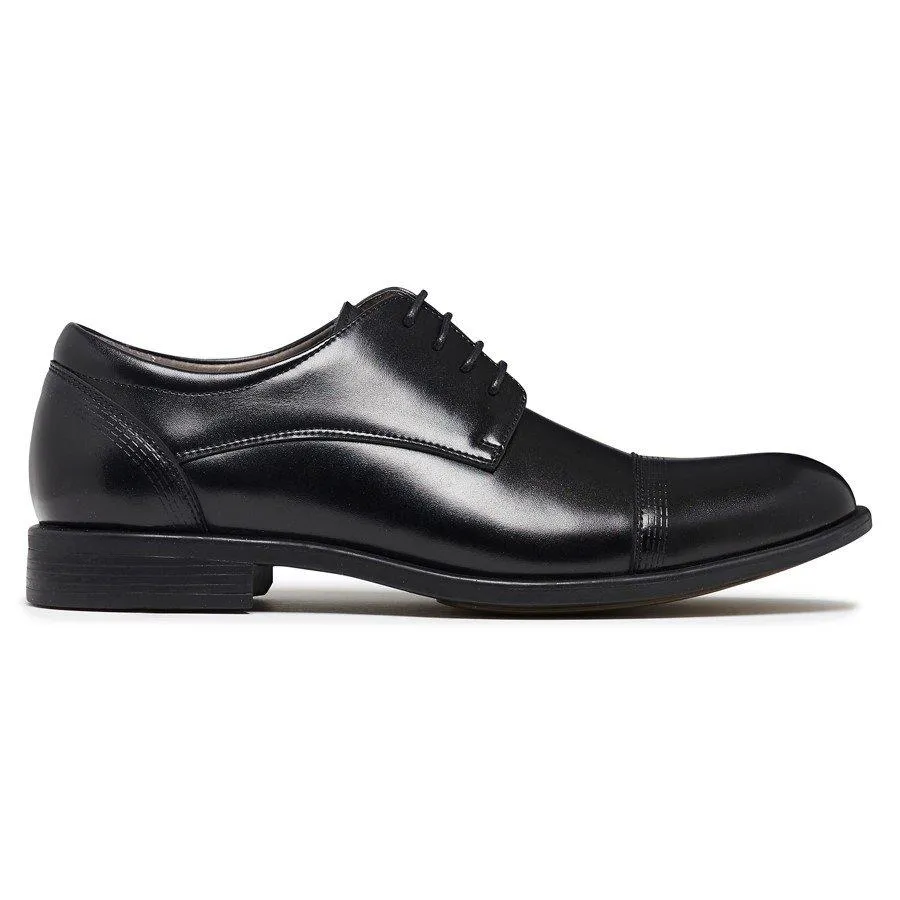 Mens Julius Marlow Expand Black Leather Lace Up Work Dress Shoes