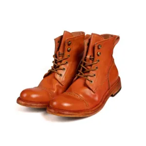 Men's Leather Brogue Service Boots