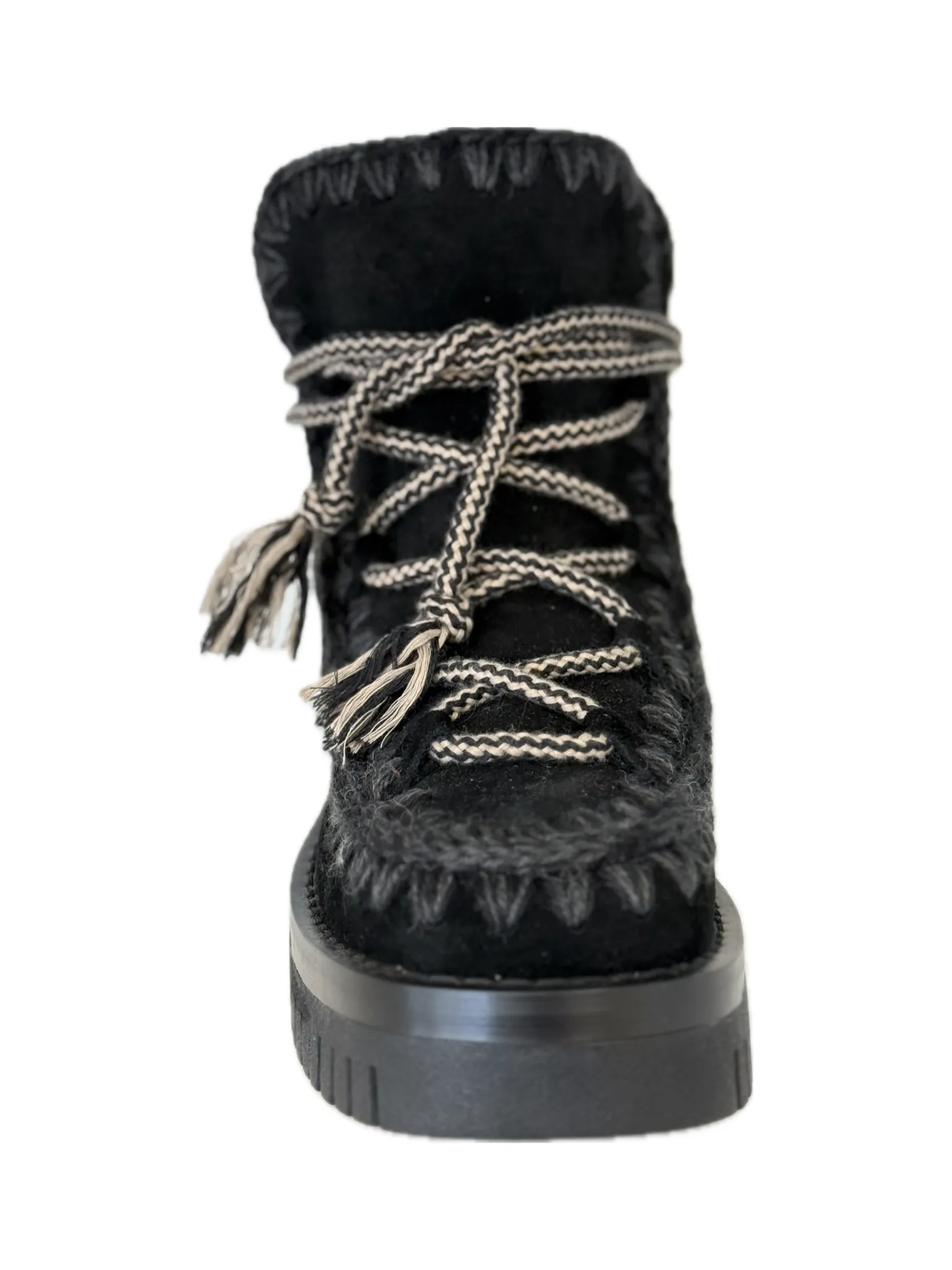 MOU - Eskimo Combat Scoubidoo Lace Up Boot in Black