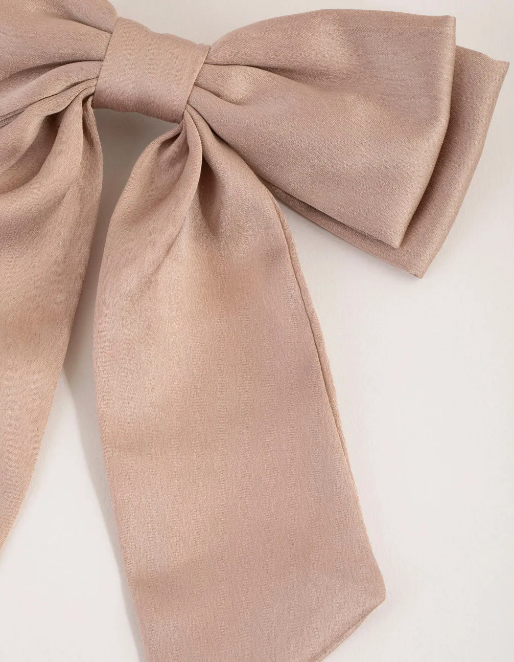 Muted Blush Relaxed Bow Clip