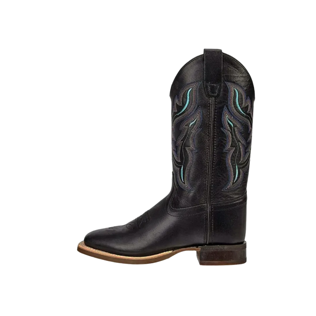 Old West Kid's Cowboy Black Boots