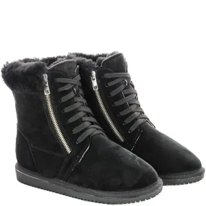 Original UGG Australia Zipper Black Lace Up Boots