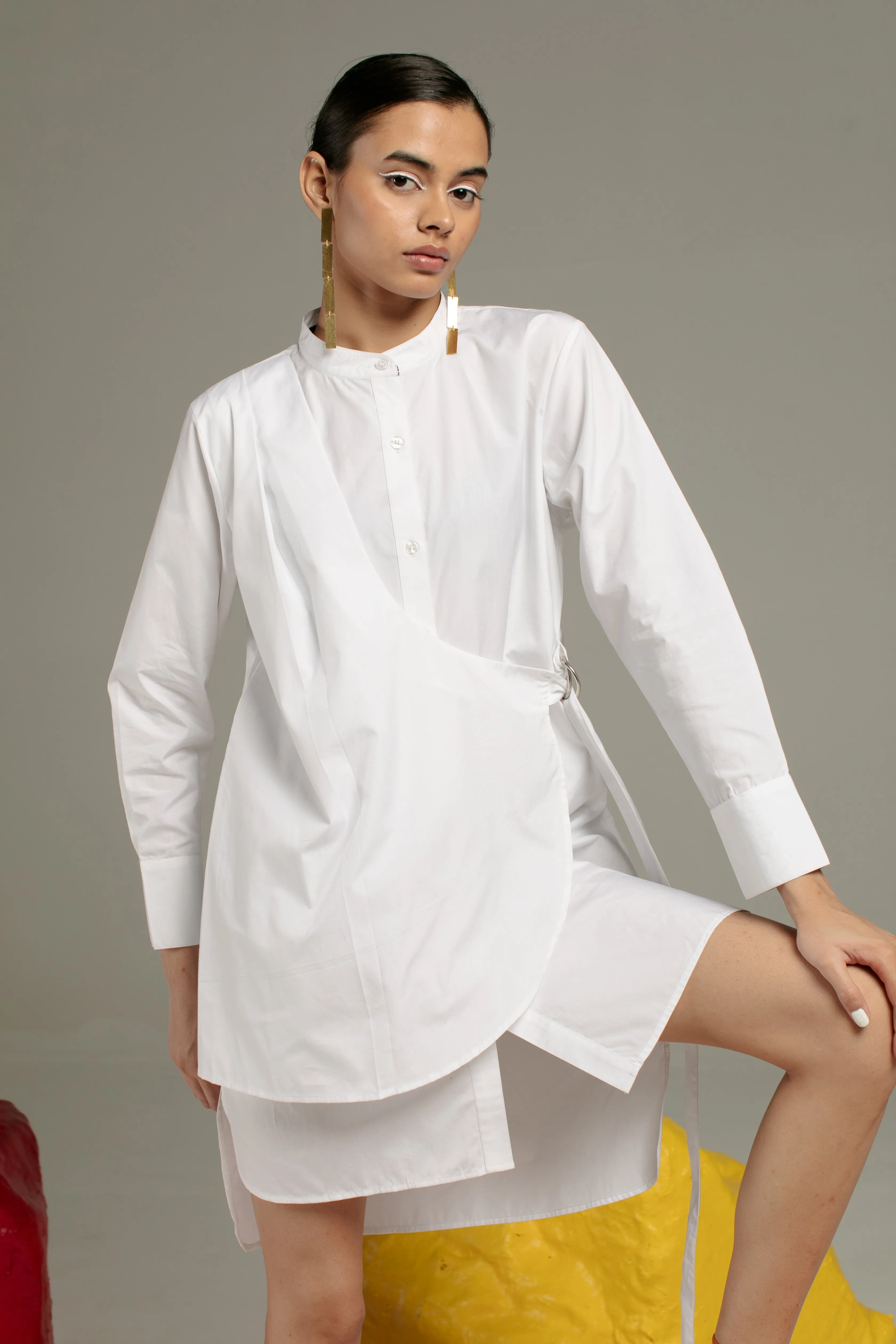 Serena Shirt Dress | White