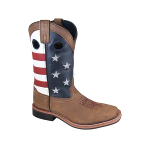 Smoky Mountain Women's Stars And Stripes Square Toe Western Boots