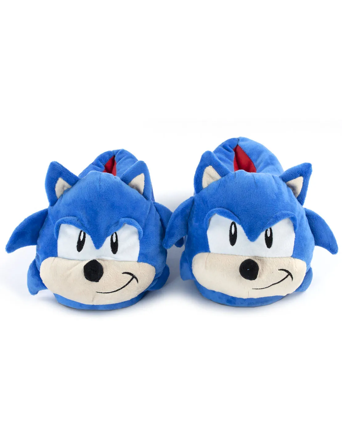 Sonic The Hedgehog 3D Face Men's Character Slippers - Blue