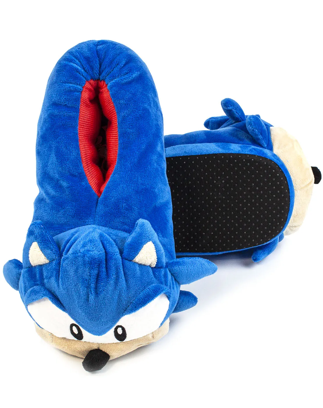 Sonic The Hedgehog 3D Face Men's Character Slippers - Blue